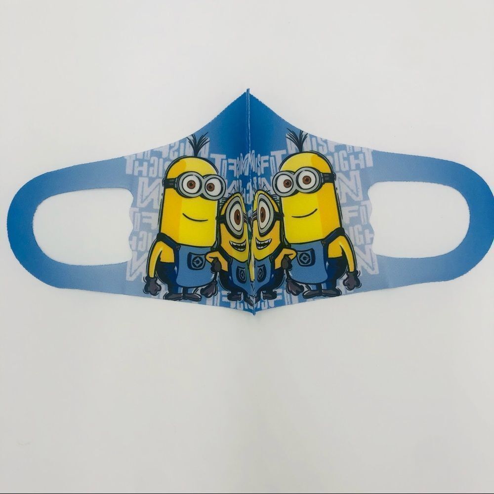 Brand New Kids Minions Reusable Face Mask Material Ice Silk